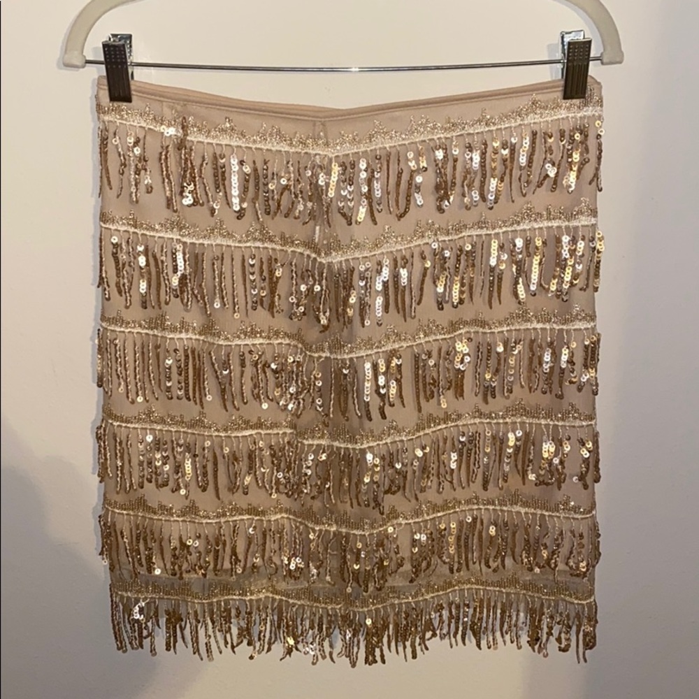 Gold mini Sequin Skirt - Picture 2 of 2